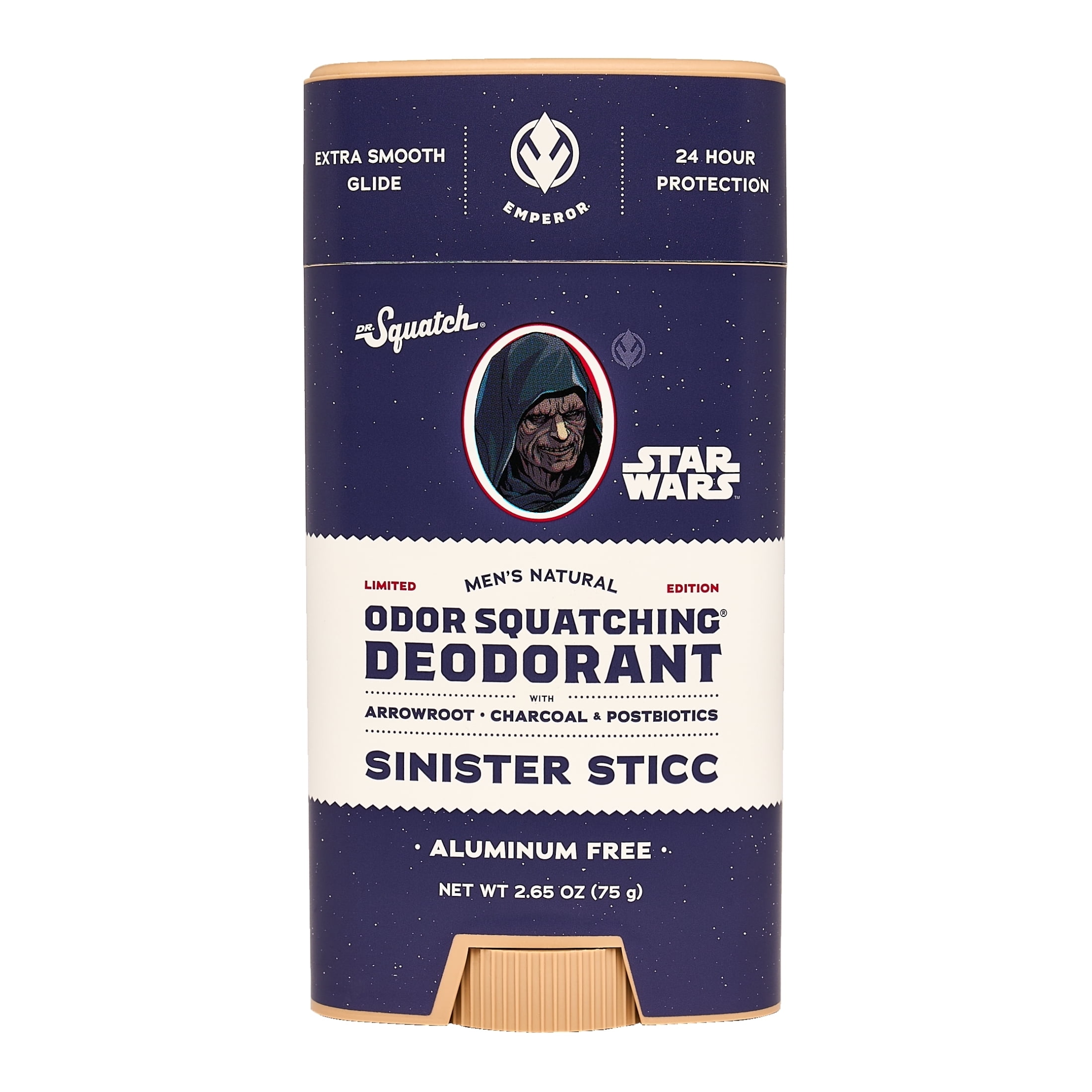 Dr. Squatch Sinister Sticc Star Wars Aluminum-Free Natural Deodorant Stick for Men, 2.65 oz