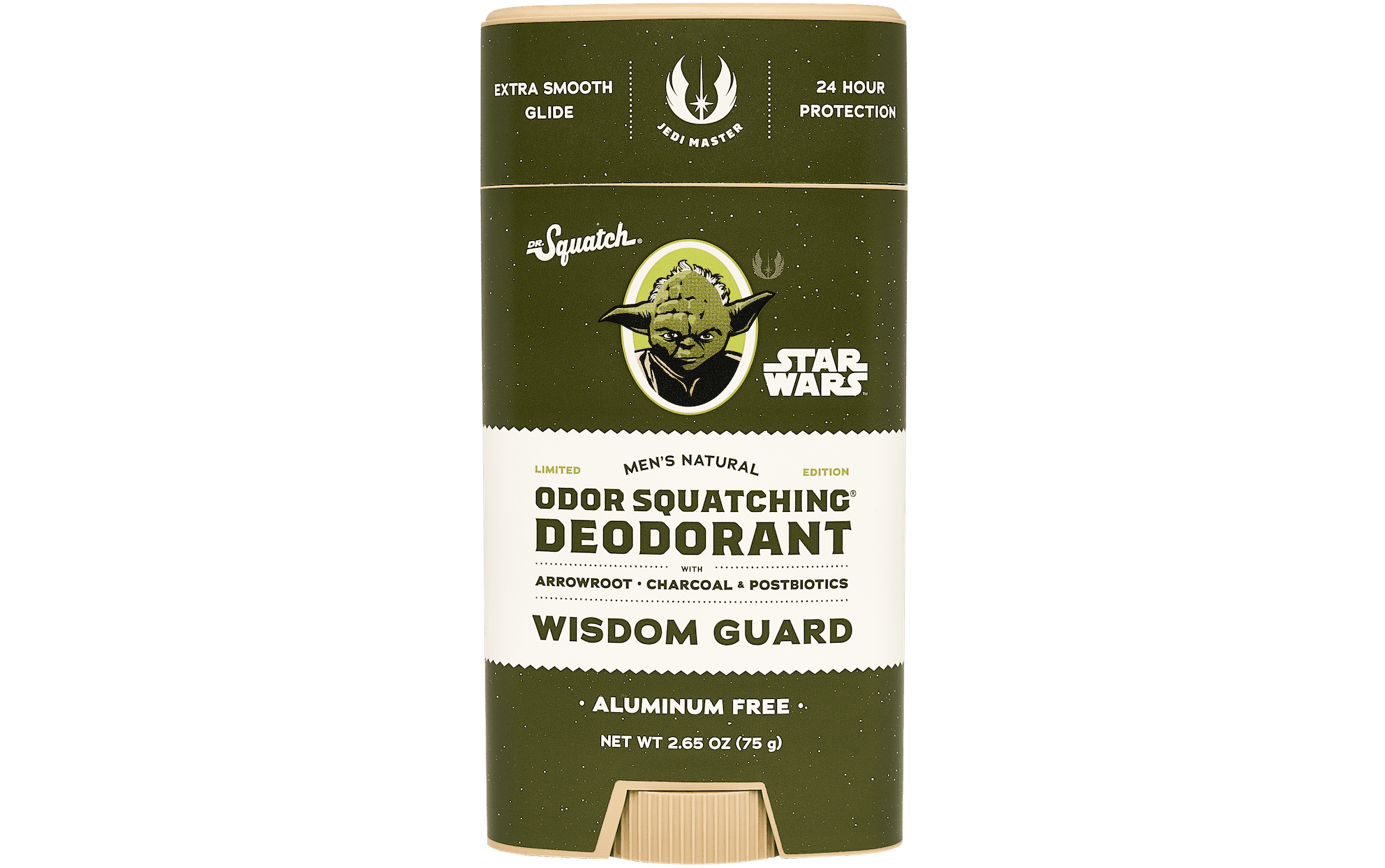 Dr. Squatch Wisdom Guard Star Wars Aluminum-Free Natural Deodorant Stick for Men, 2.65 oz