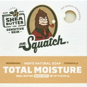 Dr. Squatch Shea Butter Total Moisture Natural Bar Soap for Men, 5 oz