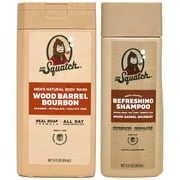 Dr. Squatch Body Wash and Shampoo Bundle, Wood Barrel Bourbon, 1 Kit