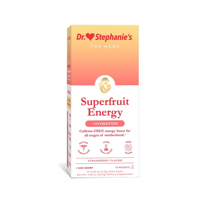 Dr. Stephanie's Energy for Moms Drink Mix with Antioxidants & Super-fruits, 10 Count Supplement