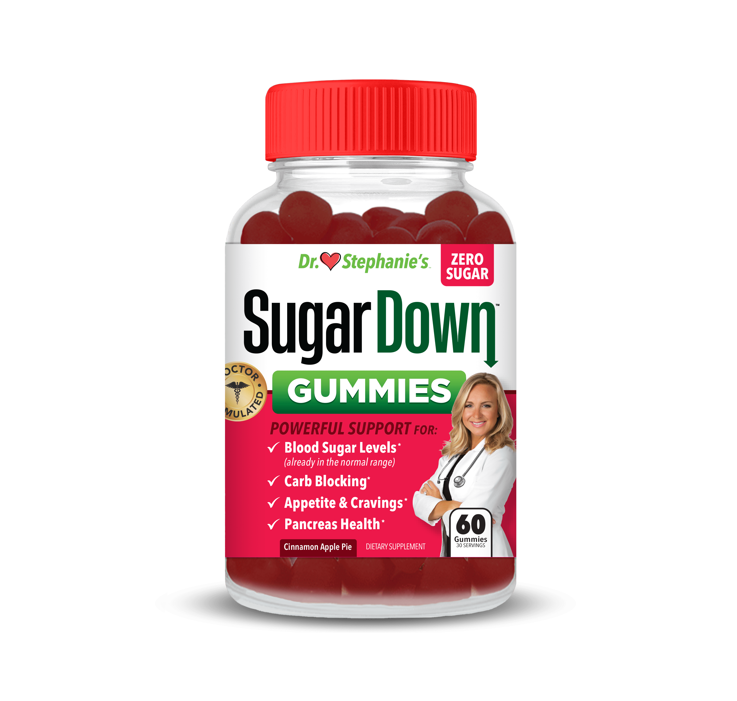 Dr. Stephanie’s SugarDown Gummies Blood Sugar Gummy with Ceylon