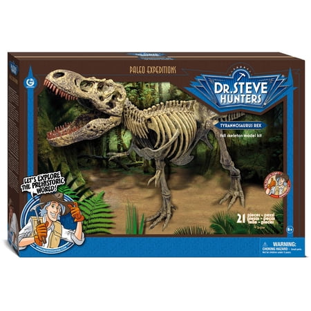 Dr. Steve Hunters GEOWorld Paleo Expedition Tyrannosaurus Rex Replica Skeleton Kit - 21 pieces