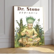 Dr. Stone Anime Poster, Genius Inventor Science Wall Art, Post Apocalyptic Decor Unframed Size 24x36 GooGate