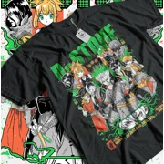 Dr.Stone Senku Ishigami T-shirt Anime Manga Taiju Oki Ryusui Gift Shirt All Size