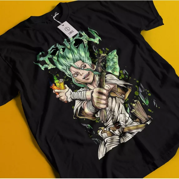 Dr Stone T-Shirt Senku Ishigami Tshirt Ryusui Tee Asagiri Seiyuu Anime Shirt