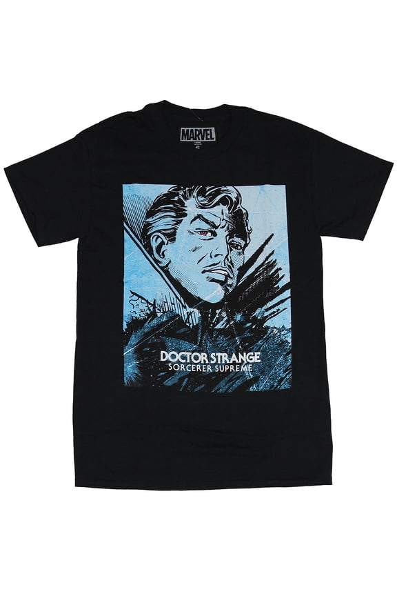 Dr. Strange (Marvel Comics)Mens T-Shirt - Doctor Strange Sorceror Supreme Face (Medium)