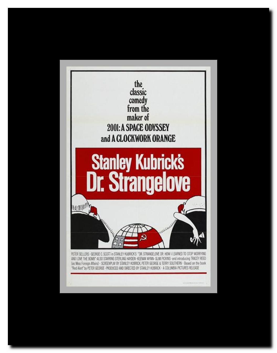 Dr. Strangelove or: How I Learned to Stop Worrying and Love the Bomb Framed Movie Poster