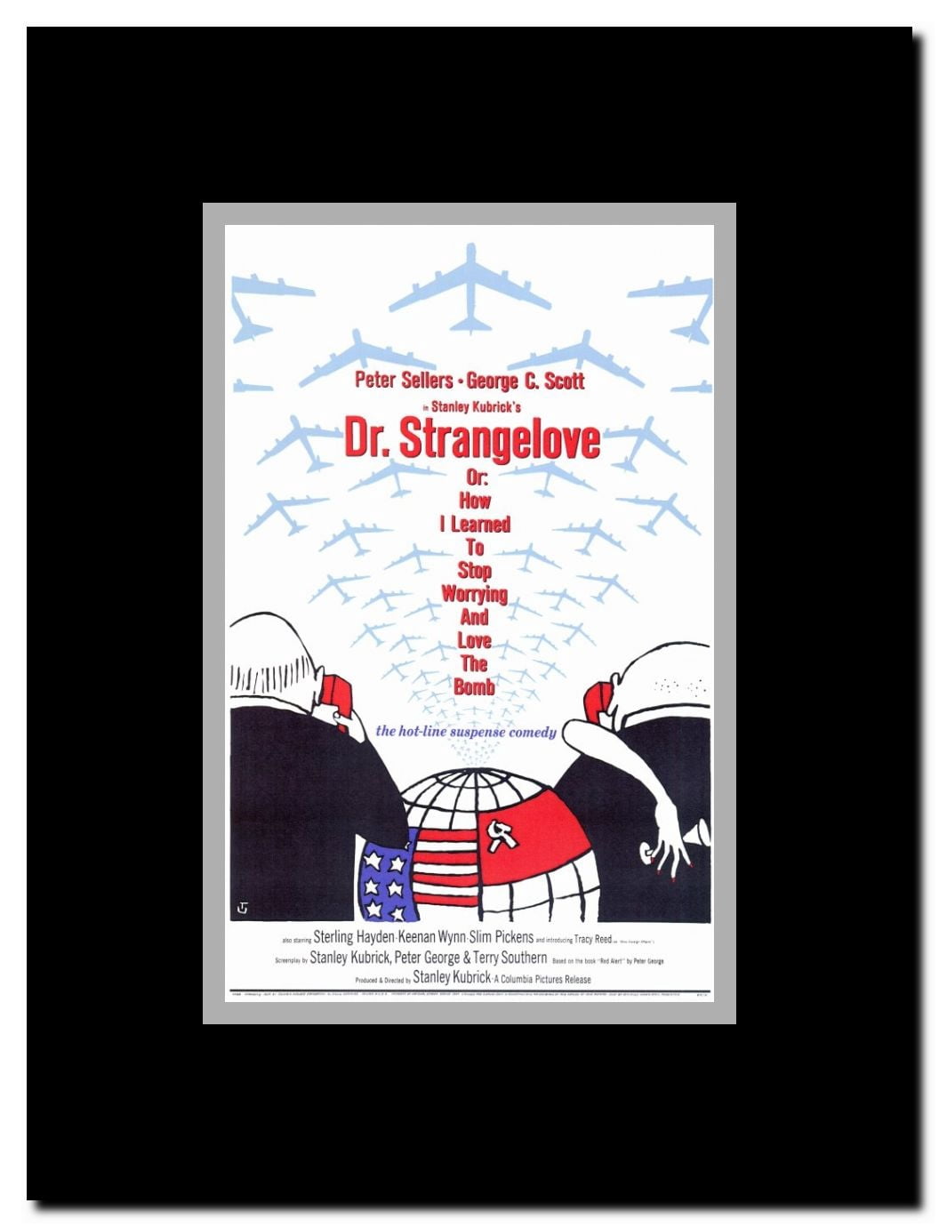 Dr. Strangelove or: How I Learned to Stop Worrying and Love the Bomb Framed Movie Poster