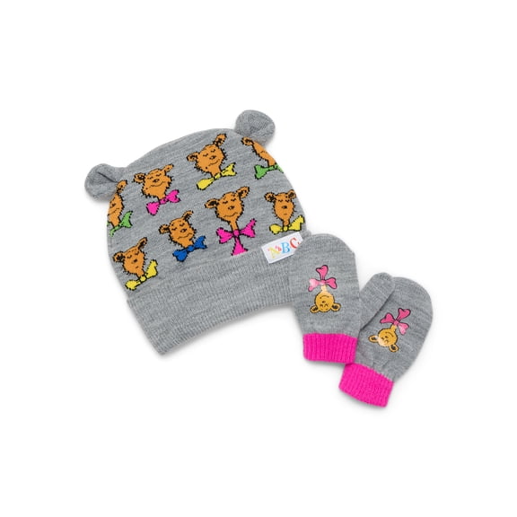 Dr. Suess ABC Bear Toddler Boys or Girls Beanie Hat and Gloves Set, 2-Piece, One Size