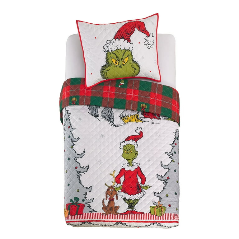 The Grinch Quilt and Sham - Twin top Sets