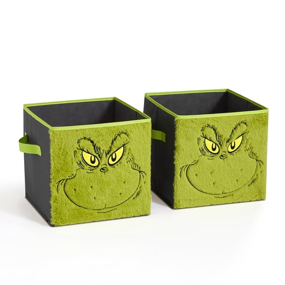 Dr Suess' Grinch Kids' Collapsible Storage Cube, 2-Piece