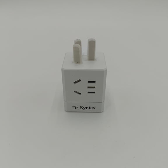 Dr.Syntax Electric plugs Universal Power Adapter, Standard AC Outlet, White