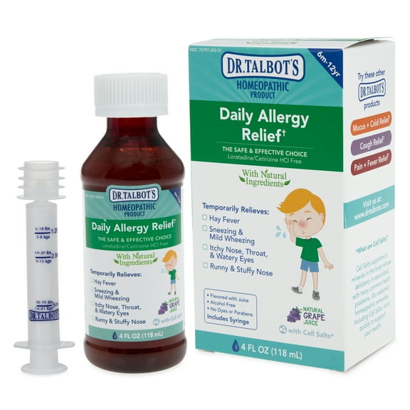 Dr. Talbot's Homeopathic Allergy Relief Liquid with Syringe, 4oz