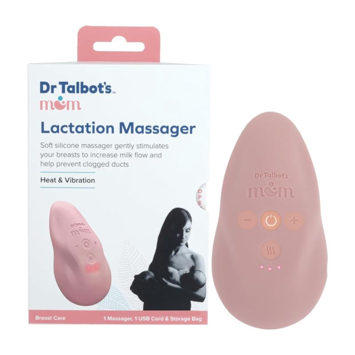 Dr. Talbot's Mom Heat & Vibration Lactation Massager for Breastfeeding Mothers