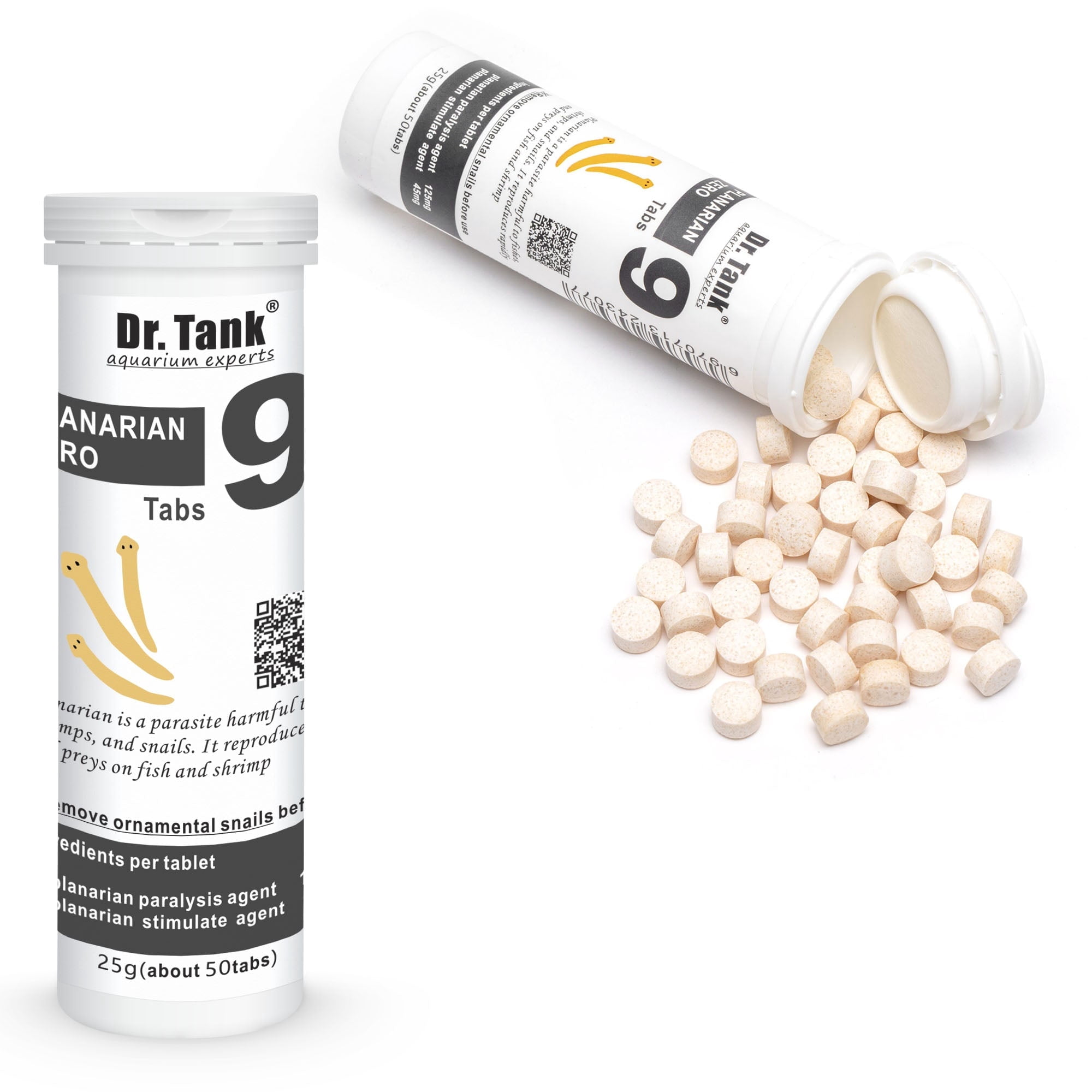Dr. Tank #9 Planarian Zero - Removes Planaria - 50 Tablets