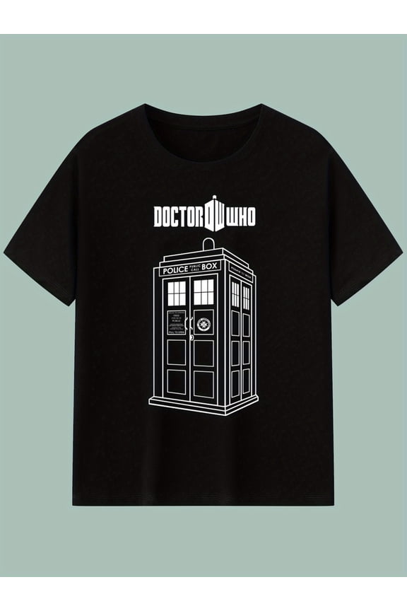 Dr. Tardis Who's high-quality cotton T-shirts, creatively designed, suitable for all seasons, versatile, suitable for men and women, durable weave, suitable for New Year and Christmas wear