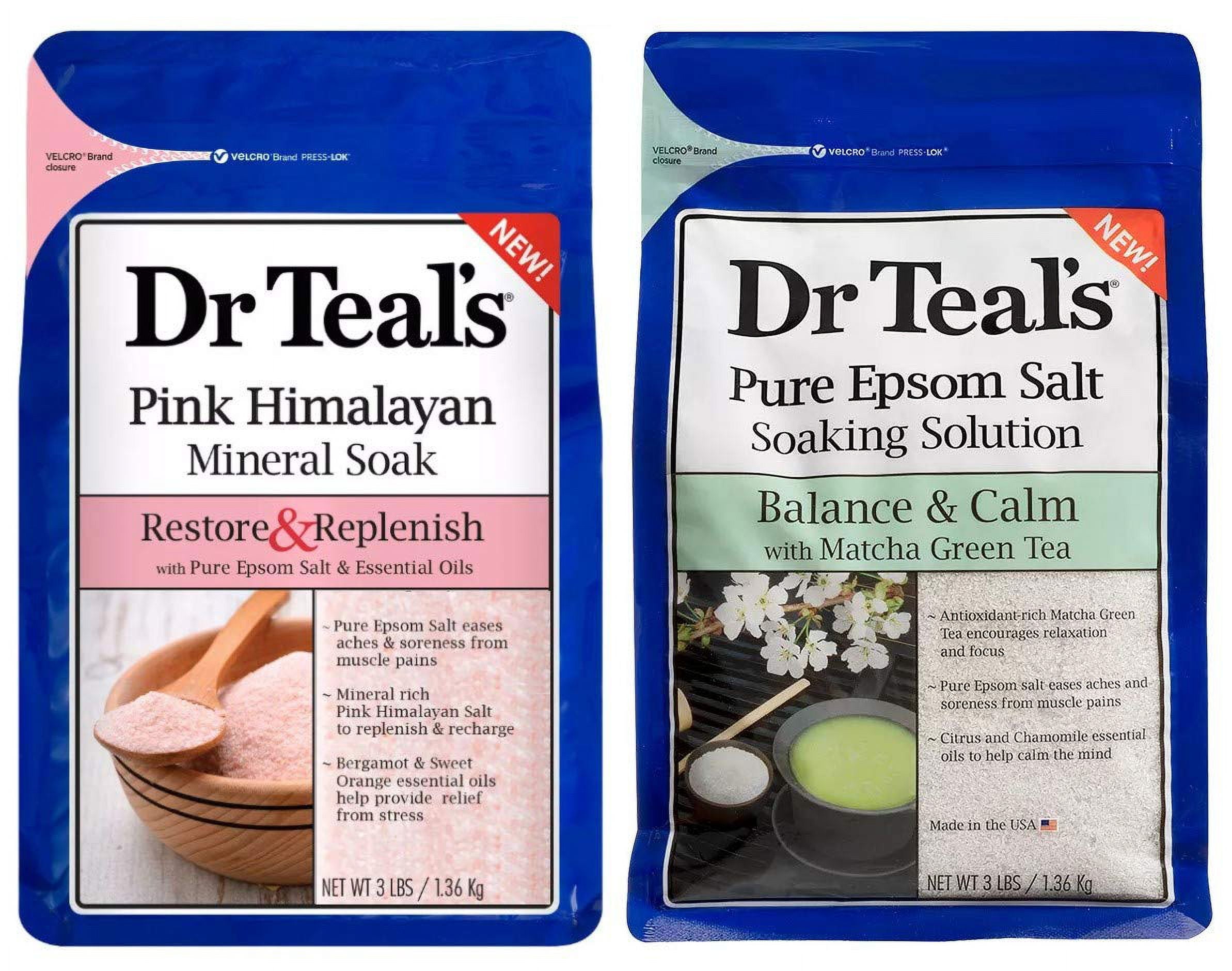 Dr. Teal,S Epsom Salt Bath Variety Gift Set (2 Pack, 3Lbs Ea
