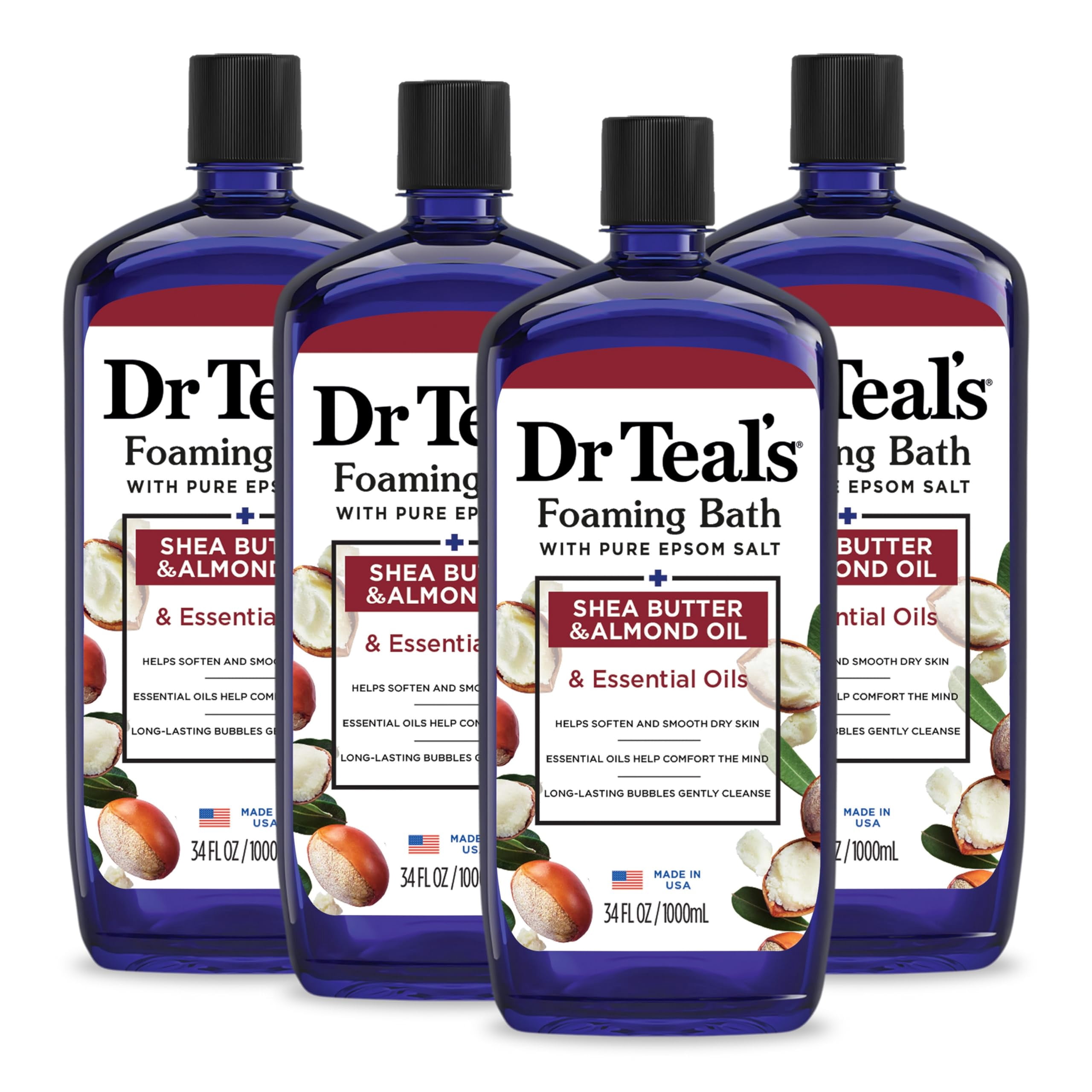Dr Teal,S Foaming Bath With Pure Epsom Salt, Shea Butter & Almond, 34