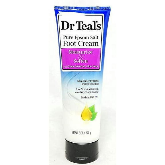 Dr. Teal's 0413412P Shea Butter & Aloe Vera Foot Cream 8 oz