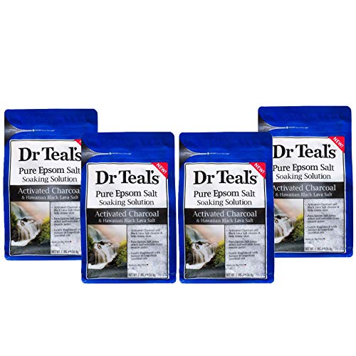 Dr Teal's Activated Charcoal & Lava Salt Soaking Solution, 3 lbs (Pack