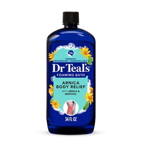 Dr Teal's Arnica Body Relief Foaming Bubble Bath with Pure Epsom Salt, 34 fl oz