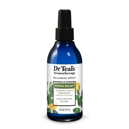 Dr Teal's Stress Relief Body & Room Spray with Eucalyptus and Citrus, 6 fl oz