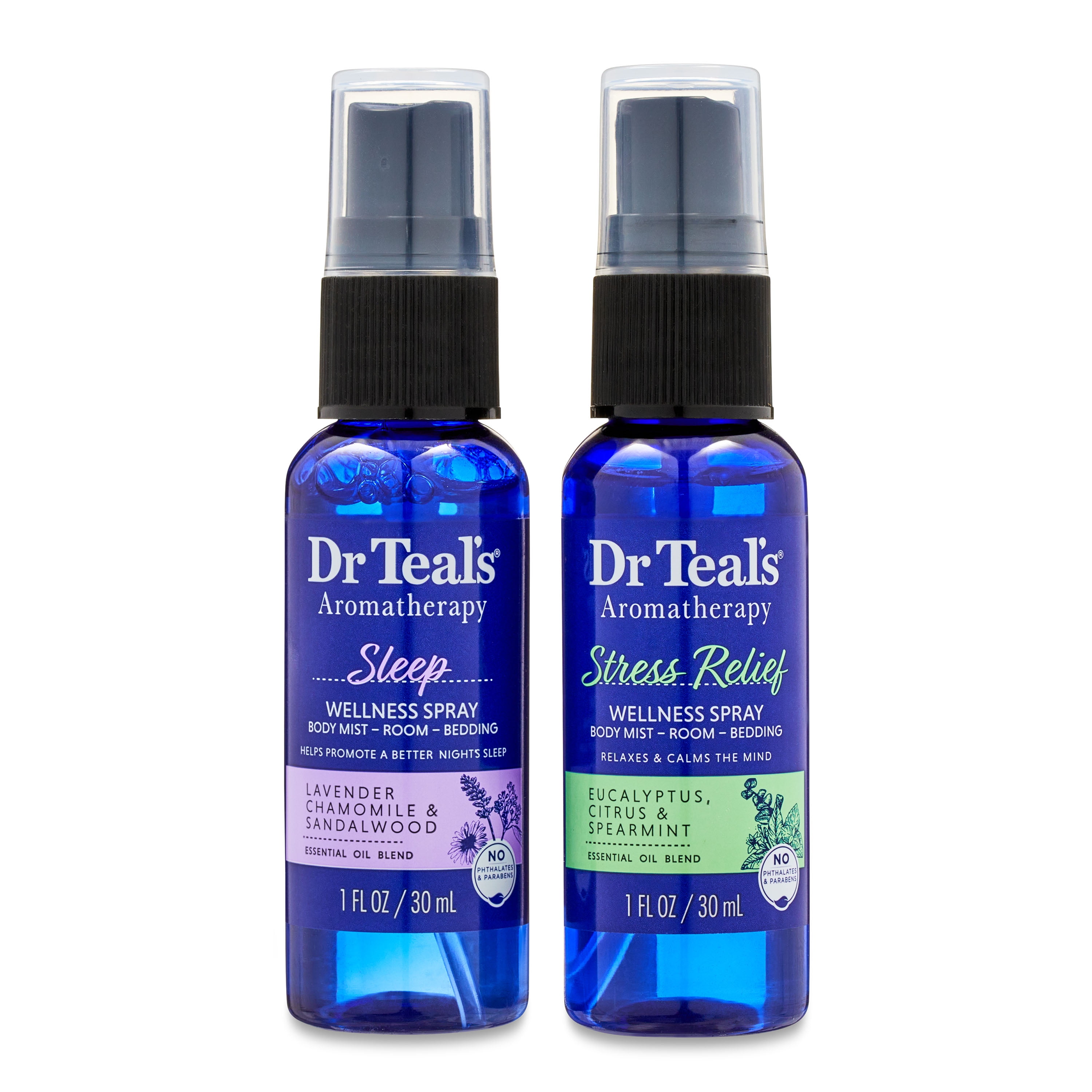 Dr Teal's Aromatherapy Wellness Spray Duo, Sleep & Stress, 2 Piece