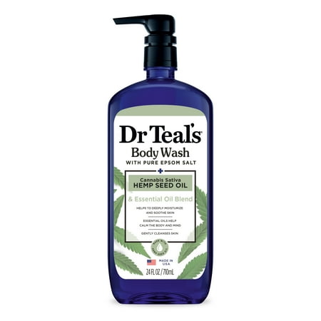 Dr Teal's Body Wash, Cannabis Sativa Hemp Seed Oil, 24 fl oz