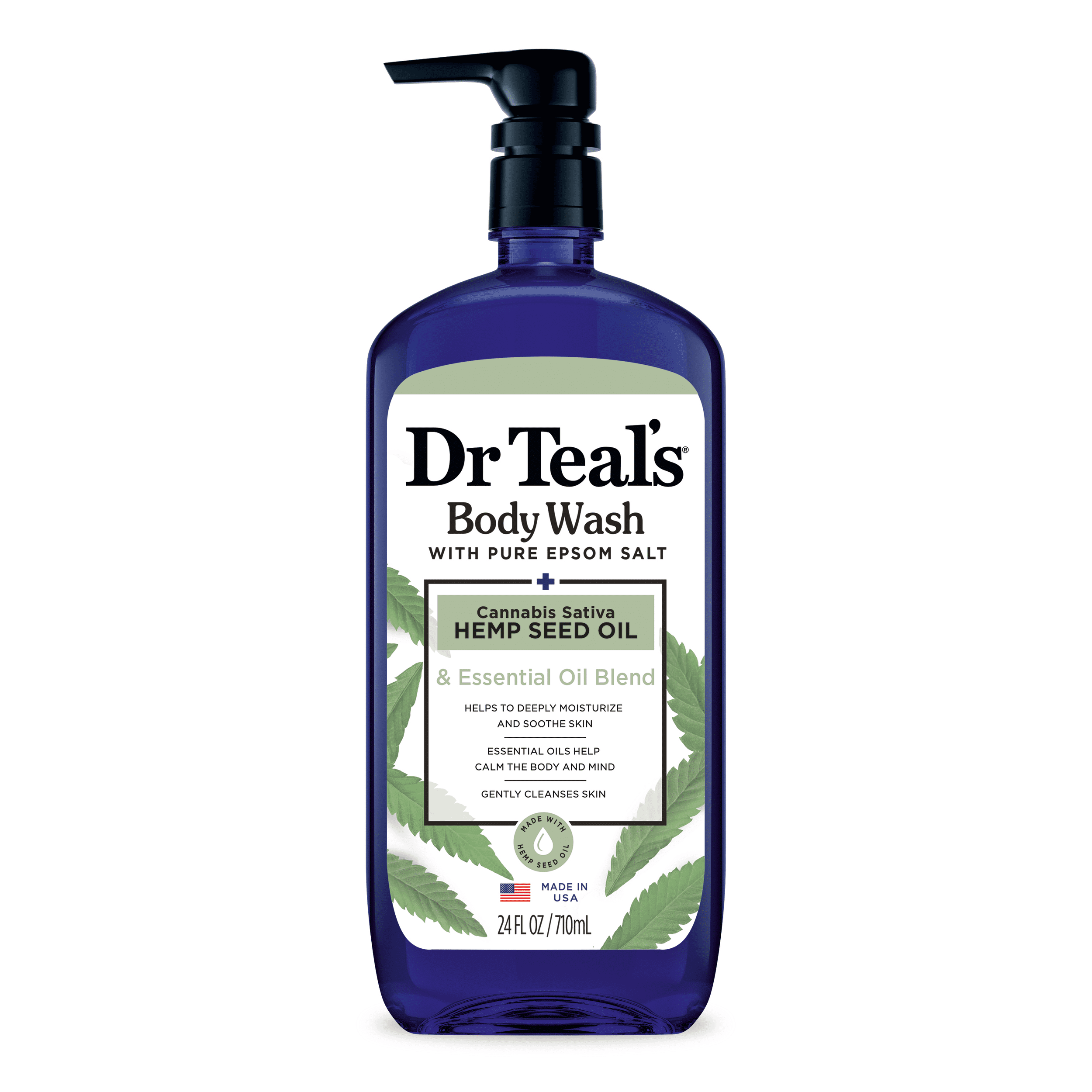 Dr Teal's Body Wash with Pure Epsom Salt & Cannabis Sativa Hemp Seed