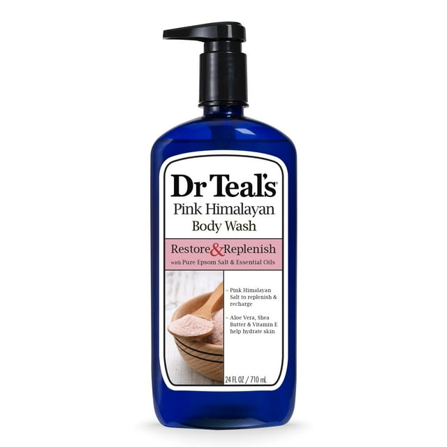 Dr Teal's Body Wash with Pure Epsom Salt, Restore & Replenish with Pink