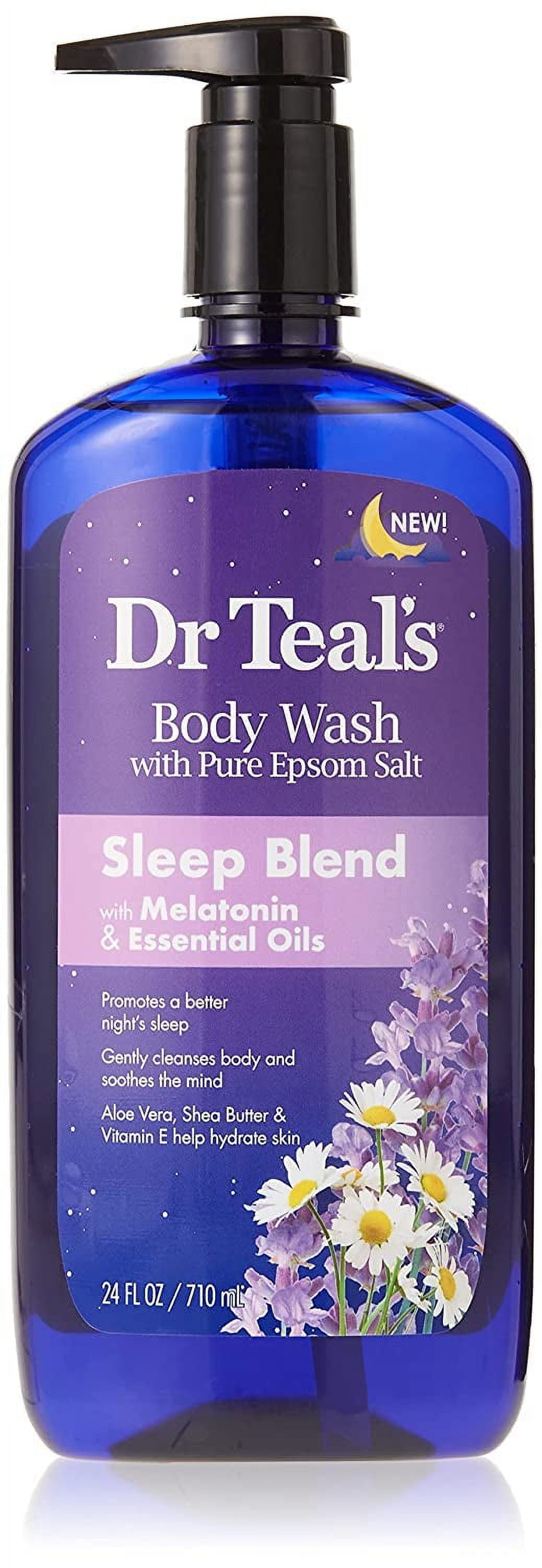 Dr Teal,S Body Wash With Pure Epsom Salt, Sleep Bath With Melatonin, 24