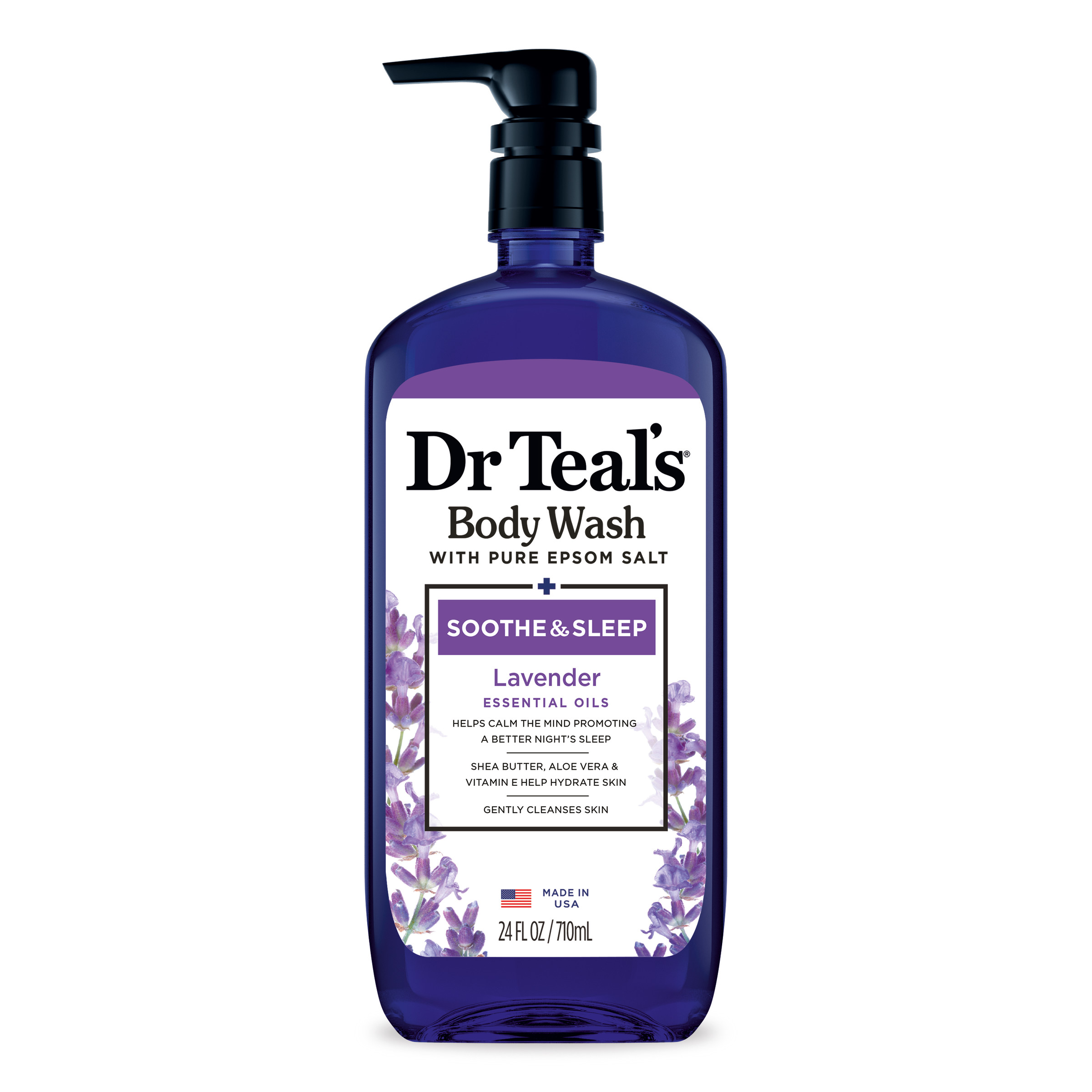 Dr Teal's Body Wash with Pure Epsom Salt, Detoxify & Energize with