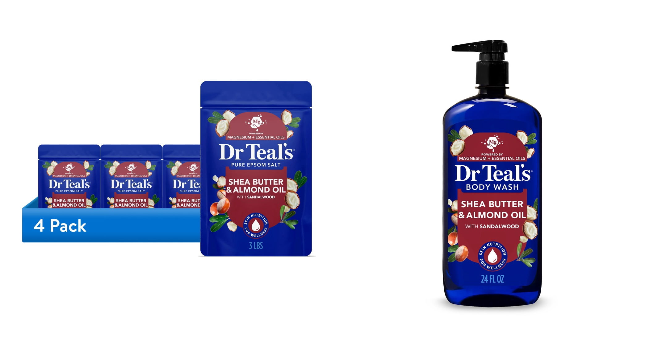 ( & Dr Teal’s Body Wash with Shea Butter & Almond and Pure Epsom Salt Bundle
