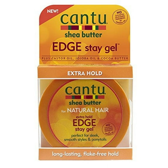 Dr Teal's Cantu Shea Butter Extra Hold Edge Stay Gel, 6.75 Ounce (Pack of 3)