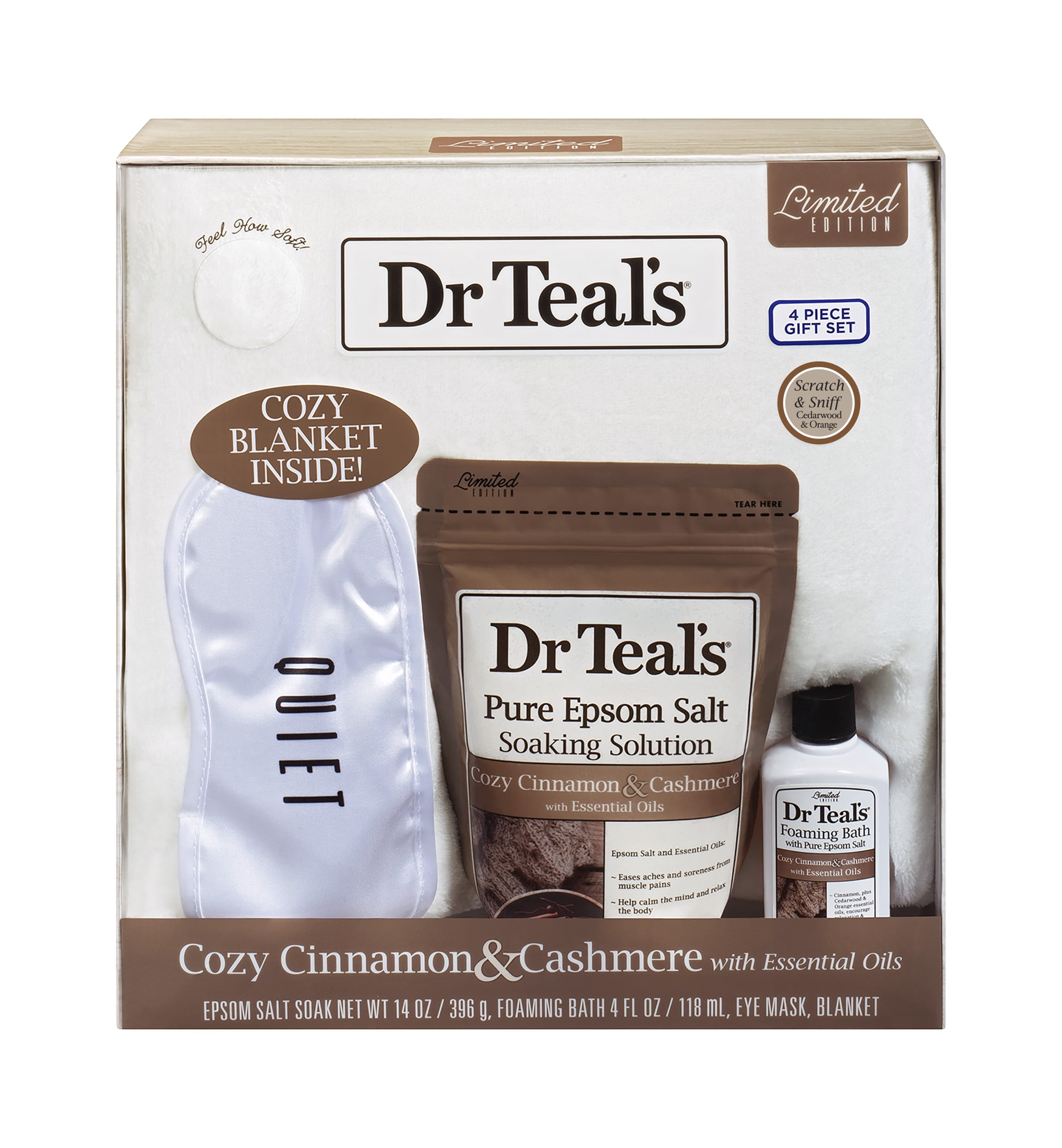 Dr Teal's Cinnamon & Cashmere Cozy Blanket Gift Set