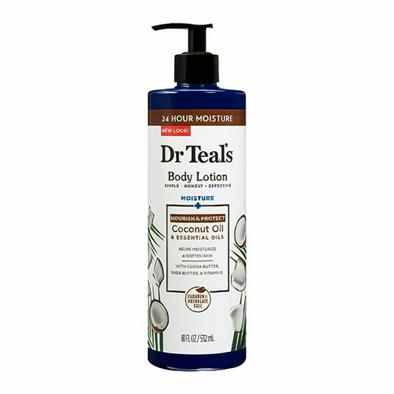 Dr Teal's Coconut Oil Body Lotion 18 fl. oz. (Pack of 96)