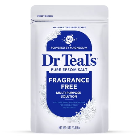 Dr Teal's Epsom Salt Magnesium Soak, Fragrance Free, 4 lbs