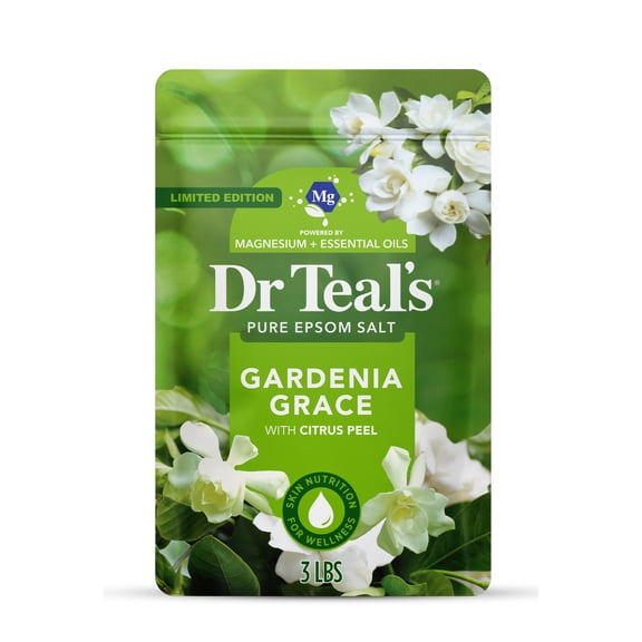 Dr Teal's Epsom Salt Magnesium Soak, Gardenia Grace, 3 lbs