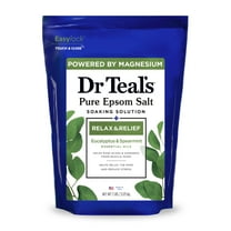Dr Teal's Epsom Salt Magnesium Soak, Relax & Relief with Eucalyptus & Spearmint, 7 lbs