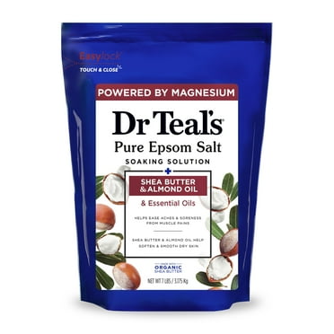 Dr Teal's Epsom Salt Magnesium Soak, with Shea Butter & Almond Oil, 7 lbs