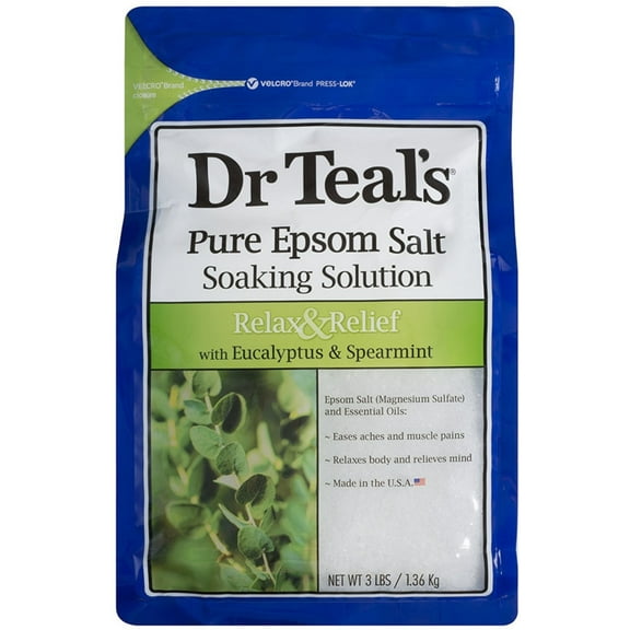 Dr Teal's Epsom Salt Soaking Solution, Relax & Relief 48 oz (Pack of 2)