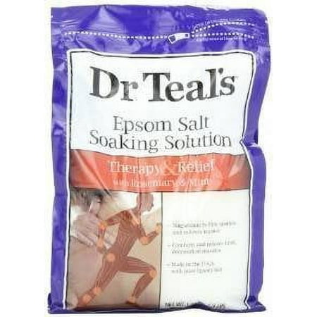 Dr. Teal's Epsom Salt Soaking Solution, Rosemary and Mint, 48 Ounce (Pack of 3)