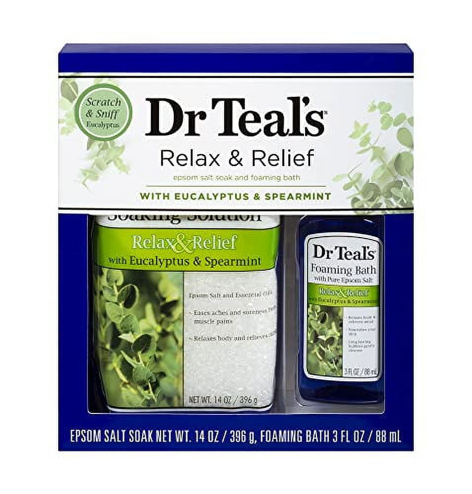 Dr Teal's Eucalyptus Epsom Salt & Foaming Bath Oil Sampler Gift Set