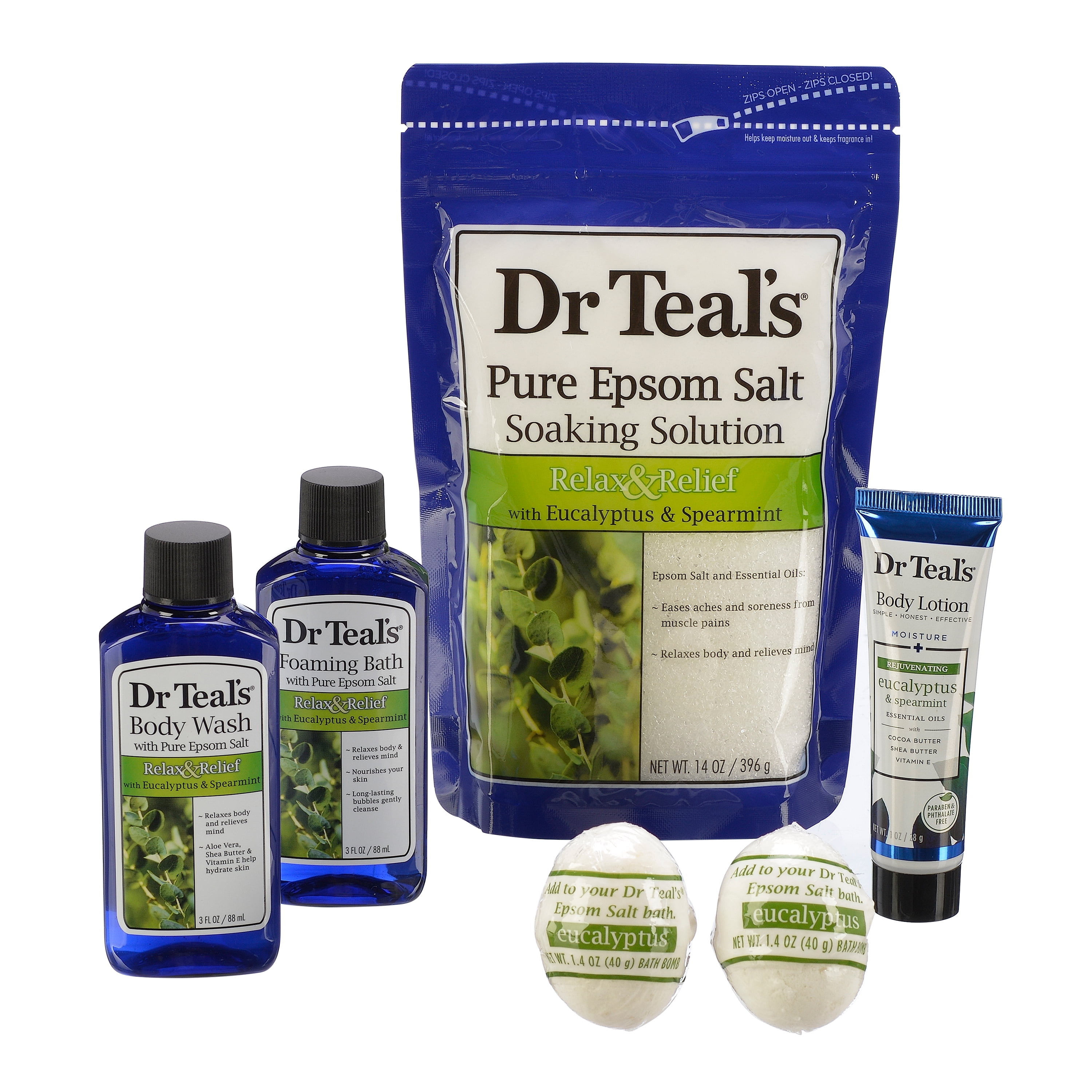 Dr Teal's Eucalyptus and Spearmint Pure Epsom Salt Soaking Solution