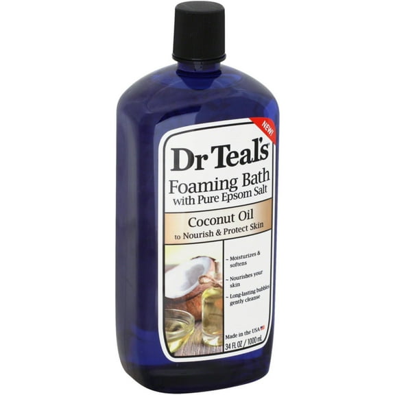 Dr Teal's Foaming Bath, Coconut Oil 34 oz (Pack of 6)