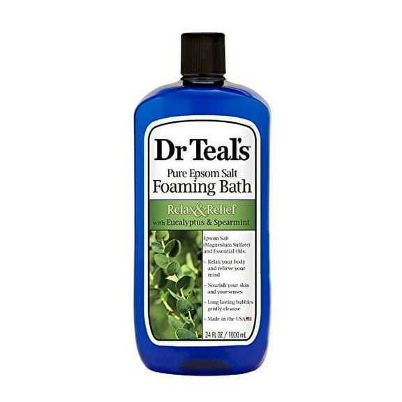 Dr. Teal's, Foaming Bath, Relax & Relief with Eucalyptus Spearmint (Pack of 2)