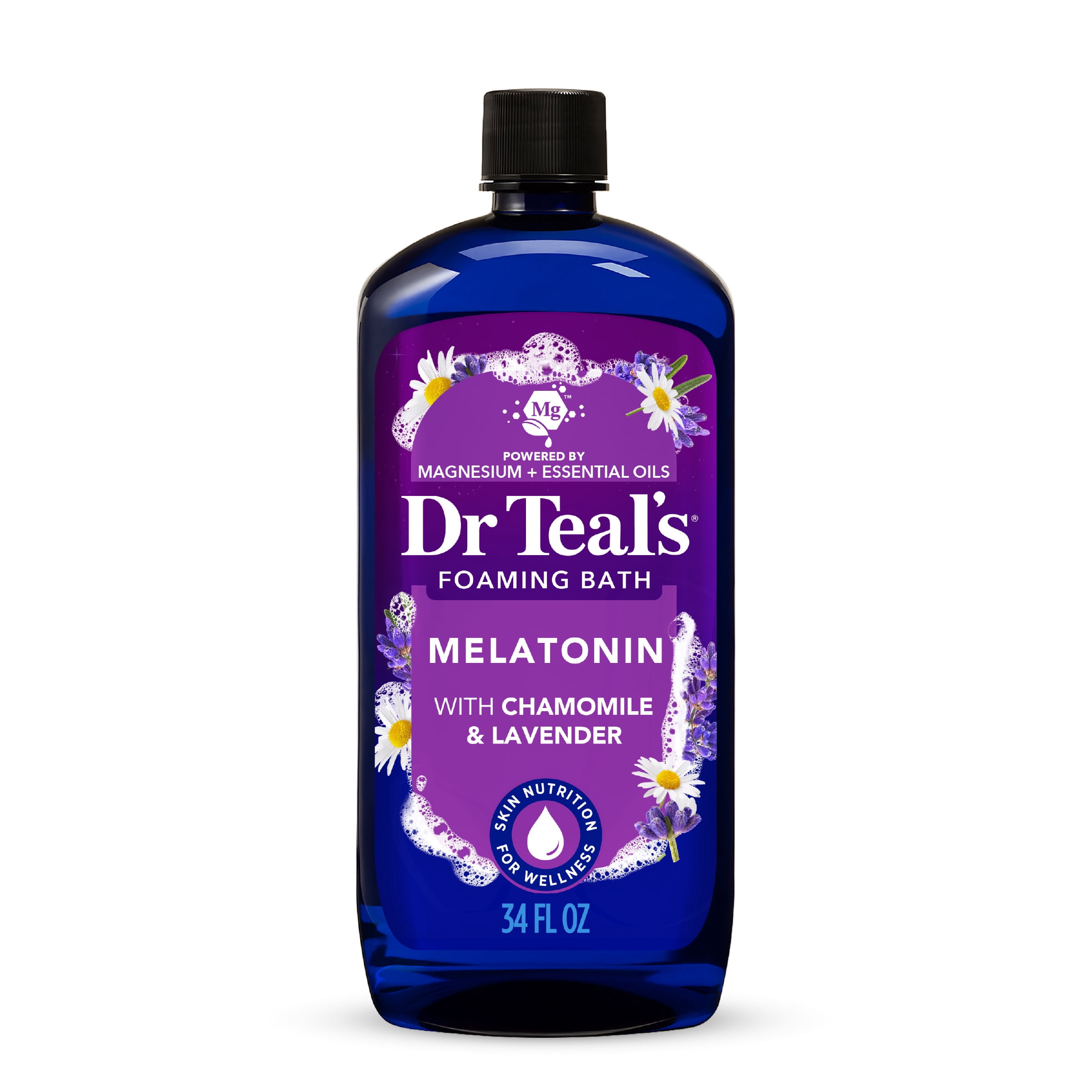Dr Teal's Foaming Bath With Pure Epsom Salt Sleep Bath With Melatonin & Essential Oils 34 FL OZ