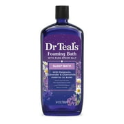 Dr Teal's Foaming Bath, Sleep Bath with Melatonin, Lavender & Chamomile Essential Oils, 34 fl oz.