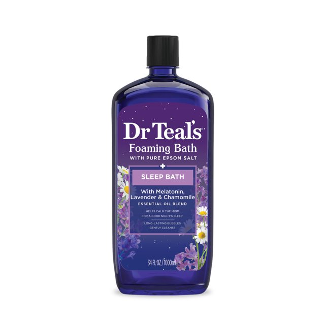 Dr Teal's Foaming Bath, Sleep Bath with Melatonin, Lavender & Essential